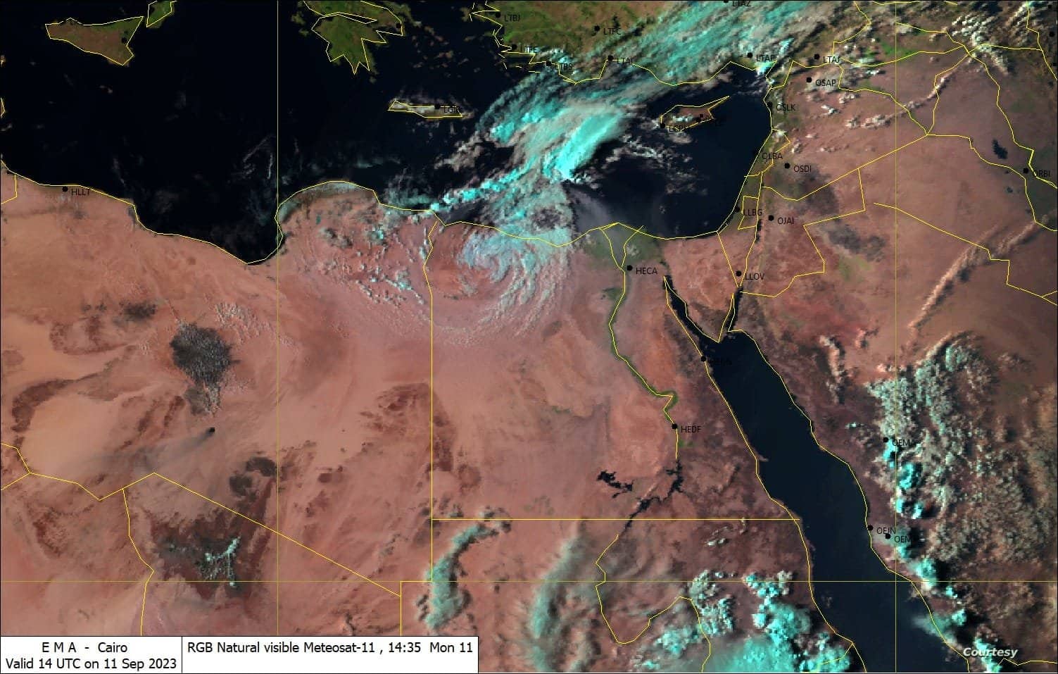 العاصفة دانيال في مصر